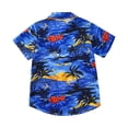 thumbnail image 4 of Jowowha Kids Boys Hawaiian Shirt Printed Short Sleeve Beach Shirt  Tropical Holiday Summer Shirts Type A 130, 4 of 7