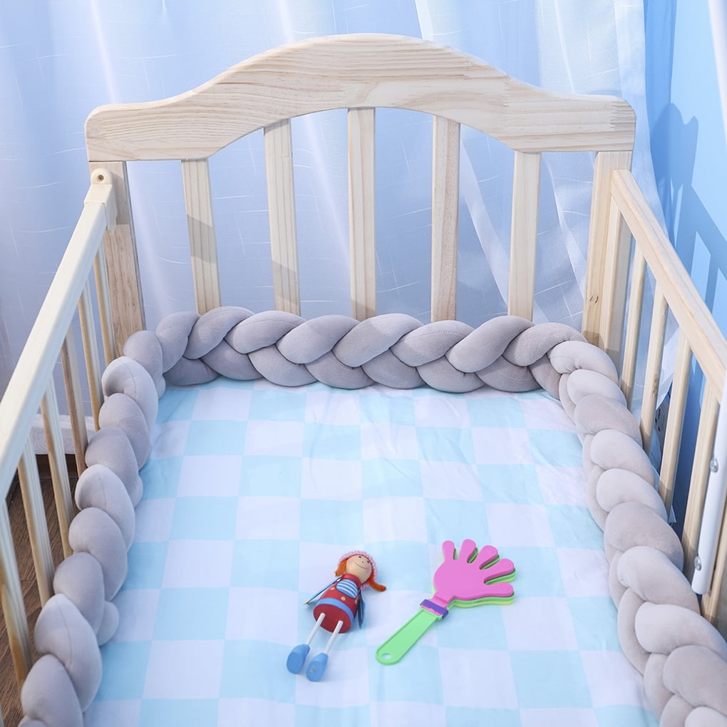 baby braided crib bumper