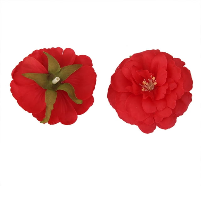 10 rosas de seda artificiales de camelia para decoración de bodas y fiestas.