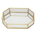 thumbnail image 1 of Octagonal Storage Box Mini Gold Geometry Jewelry Necklace Dessert Basket with Flannel 20x14x4cm, 1 of 6
