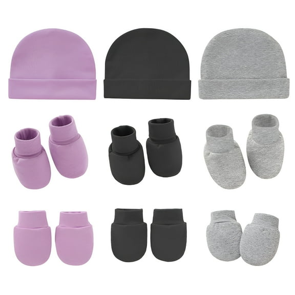 TELOLY 3Pcs Baby Mittens,Full of Playful Charm Baby Mittens Newborn,Eye-Catching Colors Newborn Mittens No Scratch,Style1