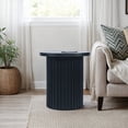 thumbnail image 2 of Jofran Auden 24" Round Mid-Century Modern Fluted Pedestal Base End Table, 2 of 3