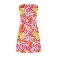 thumbnail image 4 of SMihono Robe d'Été Boho pour Femmes Grande Taille Robes d'Été pour Femmes Plage T-Shirt Floral Robe d'Été Décontractée avec Poches Robe Boho, 4 of 5