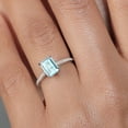 thumbnail image 4 of Gem Stone King 10K White Gold Sky Blue Topaz and White Diamond Engagement Ring for Women (1.03 Cttw, Emerald Cut 8X6MM, Gemstone November Birthstone, Available in Size 5, 6, 7, 8, 9), 4 of 4
