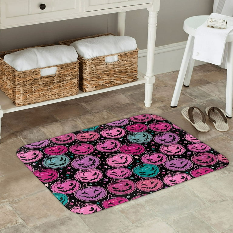 Pink Pumpkin Halloween Outdoor hotsell Mat