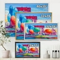 thumbnail image 4 of Designart 'Abstract Daydream House In The VIllage' Traditional Framed Canvas Wall Art Print, 4 of 5