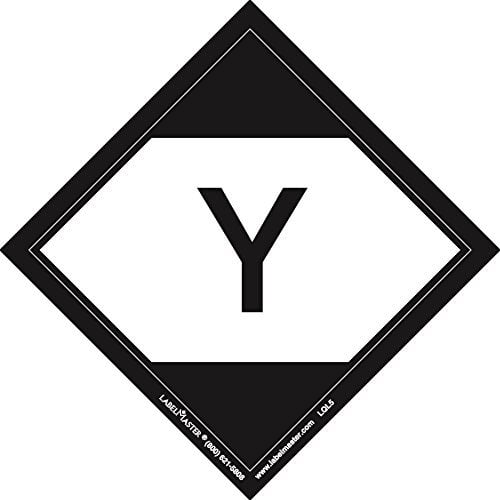 Labelmaster LQL5 Quantity Label, "Y", 100 mm x 100 mm, Paper (Pack of 500)