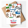 thumbnail image 1 of Canada Landscap Animals National Flag Happy Birthday Greeting Cards Envelopes Blank, 1 of 3