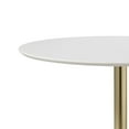 thumbnail image 5 of TMS Eldon Round Indoor Metal Pedestal Dining Table, White/Gold, 5 of 6