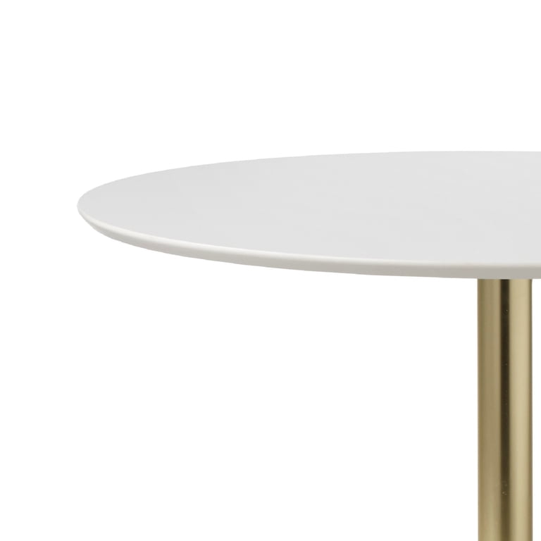 TMS Eldon Round Dining Table, White/Gold photo 5