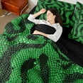 thumbnail image 4 of Manfei Animal Print 7-Piece Bedding Comforter Set for Female Men Teens,Black Green King Bedding Sets,Abstract Geometric Ultra Soft Bed Sheets,Ultra Soft Home Decor,Reversible, 4 of 8