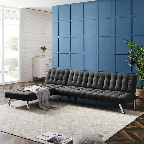 Tbest Reversible Sectional Sofa Sleeper L Shape Couch Corner Bed For Home Living Room Apartment 3black Com - Apartment Size Sectional Sofa Sleeper Tbest Reversible Sectional Sofa Sleeper L Shape Couch Corner Bed For Home Living Room Apartment 3black Com - Apartment Size Sectional Sofa Sleeper