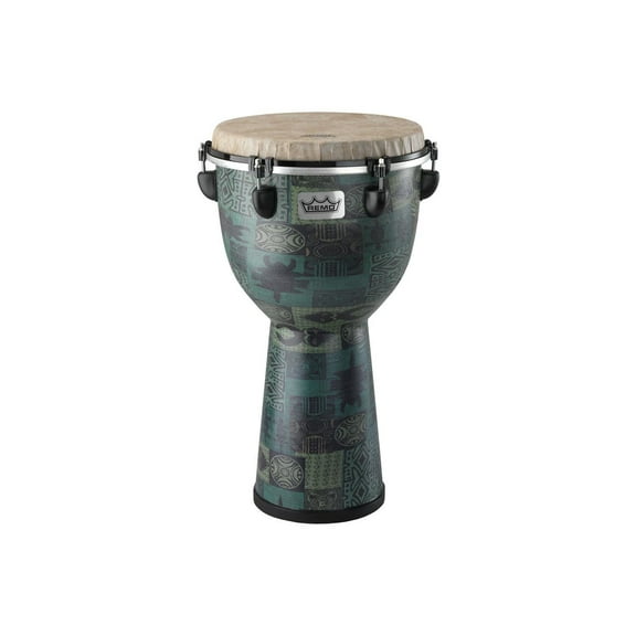 Remo Apex Djembe 12 in. Green Kinte Kloth
