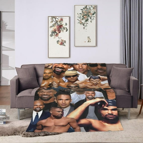Blanket Derek Morgan Soft and Comfortable Wool Fleece Throw Blankets Gift for Home Decoration Sofa Office car Camping Yoga Travel Home Decoration Cozy Plush Beach