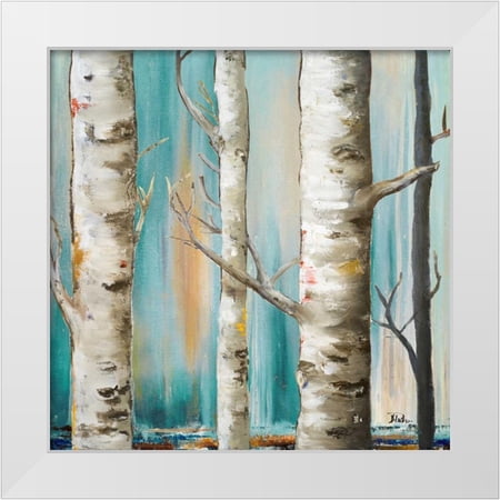 Pinto Patricia 12x12 White Modern Wood Framed Museum Art Print Titled - Birch Forest I