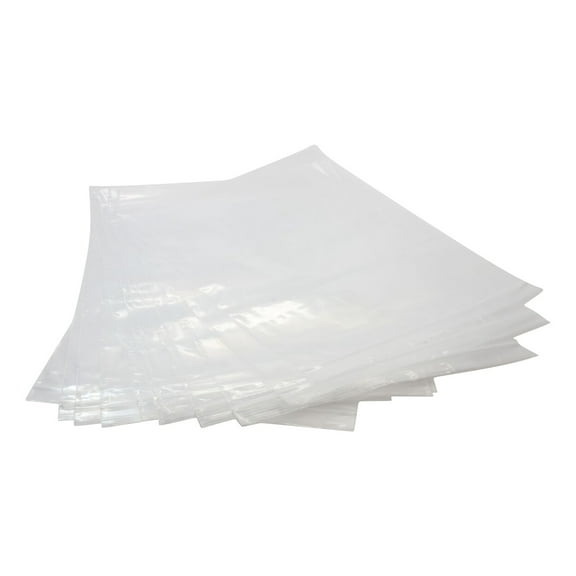 Rok 9" x 12" Resealable 2Mil Plastic Big Clear Poly Zip Food Safe Storage Bags, 100 Pack
