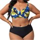thumbnail image 2 of Traje de baño Tankini de moda para mujer, traje de baño de talla grande para mujer, traje de baño con tirantes estampados, traje de baño con tiras laterales, traje de baño dividido, traje de baño de d, 2 of 6