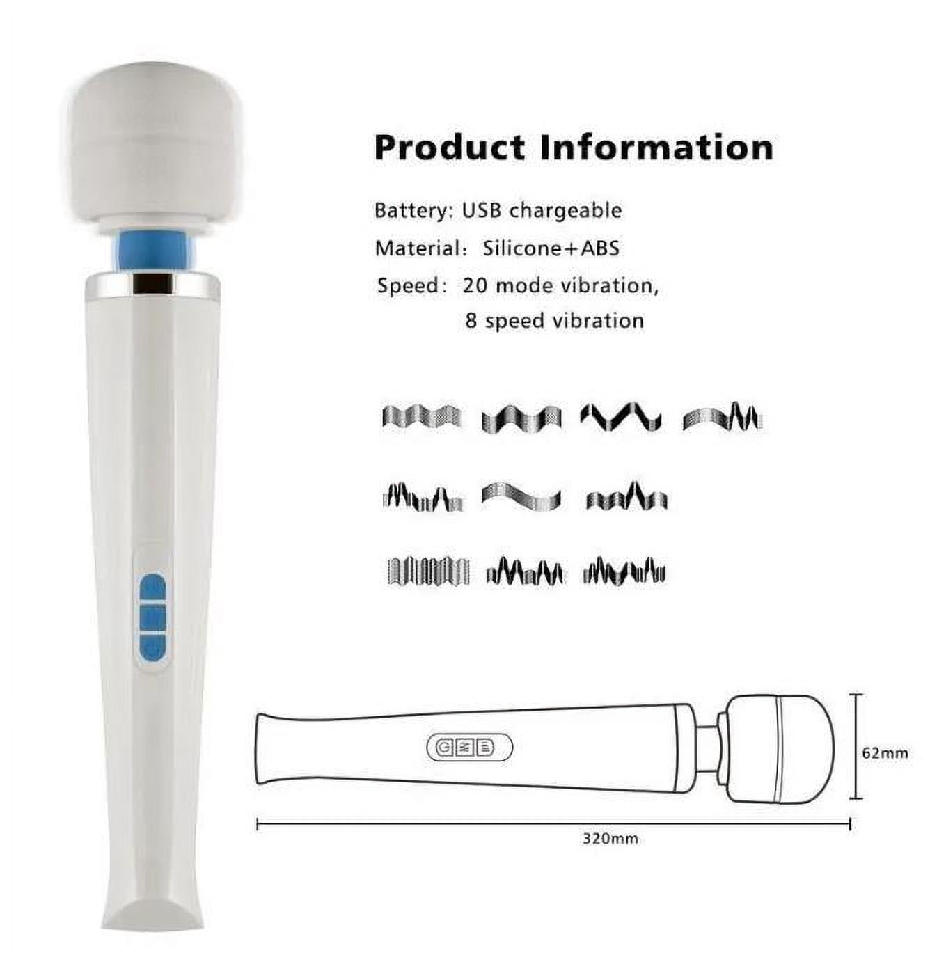 HV 270 Rechargable Personal Massager, Electric Full Body Massage Wand, Relax for Foot Neck Back Hand Leg Arm Shoulder Massage Aches Sports Recovery Vibrator-1