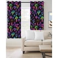 thumbnail image 3 of Blackout Curtains for Bedroom, Purple Green Mushroom Room Darkening Window Drapes for Living Room, Abstract Art Botanical Gradient Thermal Insulated Grommet Curtains, 52x90 inch, 2 Panels, 3 of 9