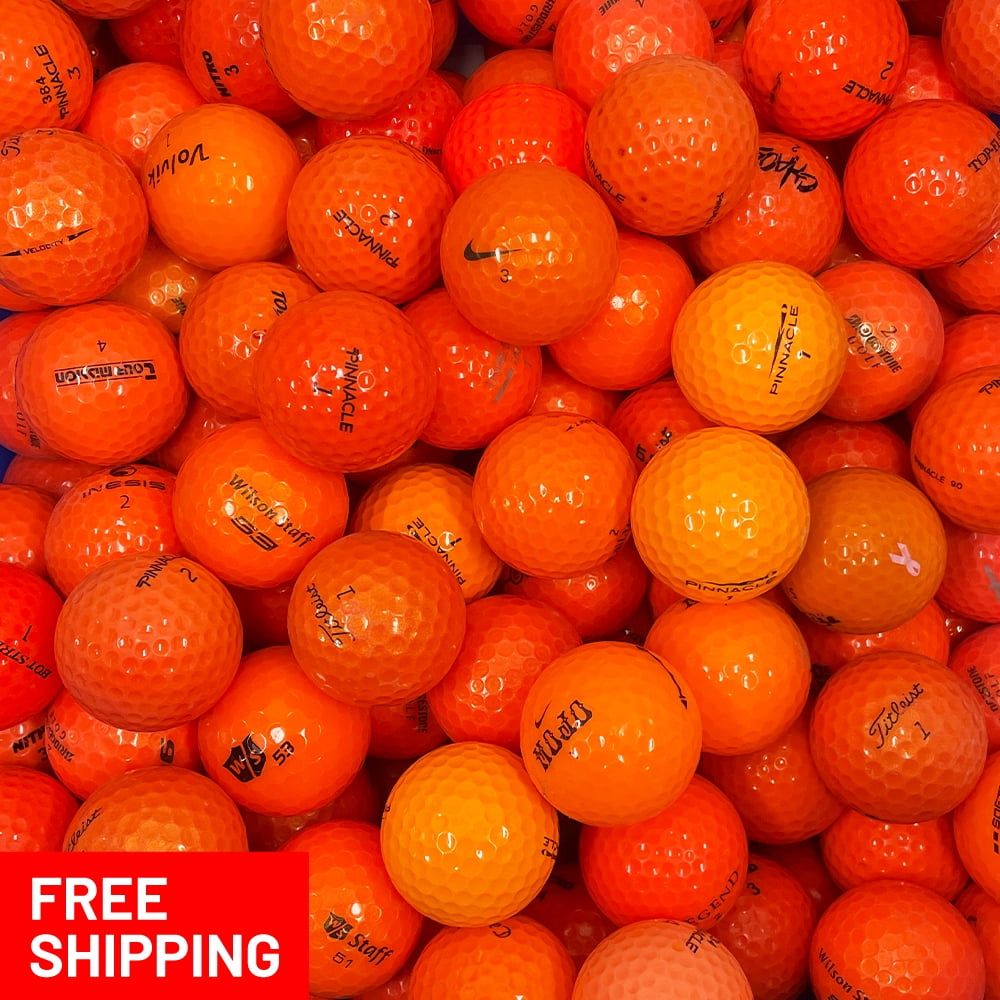 50 mixed Orange AAA Used Recycled Golf Balls, by Mulligan Golf Balls