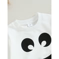 thumbnail image 5 of Hirigin Toddler Baby Girl Halloween Outfit Ghost Costume Grimace Print Sweatshirt with Tutu Skirt Halloween Costumes, 5 of 8