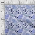 thumbnail image 2 of oneOone Velvet Medium Blue Fabric Floral Retro Craft Projects Decor Fabric Printed By The Yard 58 Inch Wide, 2 of 5