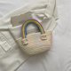 thumbnail image 1 of Xiao Hua Bolso de hombro tejido para mujer, bolso de mano y neceser, elegante bolso de playa de verano, 17 x 9 x 15 cm (multicolor)., 1 of 5