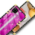 thumbnail image 4 of FKBRCL4U Compatible with Samsung Galaxy A42 5G Case, Glitter Pink Sofa Leather Zip Crystal Luxury Golden Decoration for Girl Women Soft TPU Shockproof Protective Hard PC Back, 4 of 7
