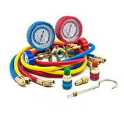 Dual Brass A/c Manifold Gauge Set R410A R22 R404A AC Brass Manifold Gauge Tool Set