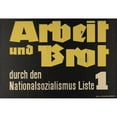 thumbnail image 3 of Anonymous 24x18 Black Modern Framed Museum Art Print Titled - Work and Bread Through National Socialism List 1 (1932), 3 of 5