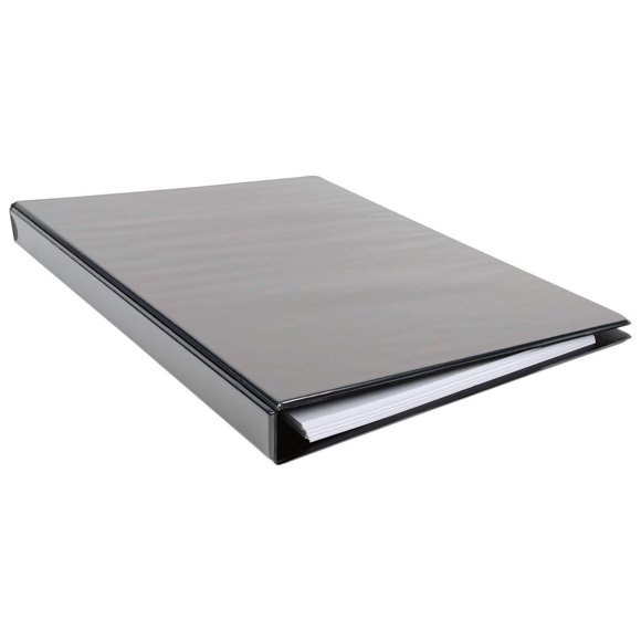 Ruby Paulina 17" x 11", 1" Angle-D Ring Black Vinyl View Binder (615910)