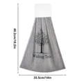 thumbnail image 2 of Haosy 2 Pack Kitchen Wash Cloths with Hanging Loops Absorbent Absorbent Quick Drying Hand Towels, Wishing Tree, 2 of 7