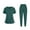 Green, variant on Women's Nurse Uniforms Stretch Work 2 Piece Sets Scrubs Utility V-Neck Pockets Four-Way Elastic Fabric Options Plus Size Available Summer Comfort Breathable Lightweight
