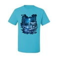 thumbnail image 2 of Wild Bobby, Tiger In The Snowy Night Animal Lover Men's Graphic T-Shirt, Light Turquoise, X-Large, 2 of 3