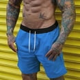thumbnail image 4 of Augper Men's Beachwear Summer Thin Quick Drying Swimming Trunks Casual Fit Five Part Sports Shorts Pants, 4 of 8
