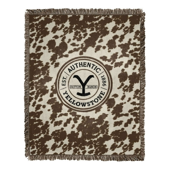 Yellowstone Cattle Brand Paramount Jacquard Throw Blanket, 46 x 60 inches