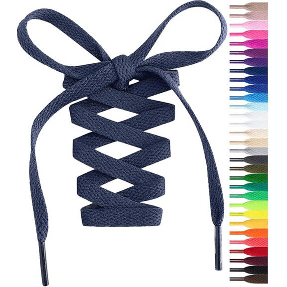 Flat Shoelaces 5/16" - 20 Colors in 36"-72" Shoe Laces For Sneakers