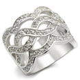 thumbnail image 1 of Women Rhodium 925 Sterling Silver Ring with AAA Grade CZ in Clear - Size 7, 1 of 1