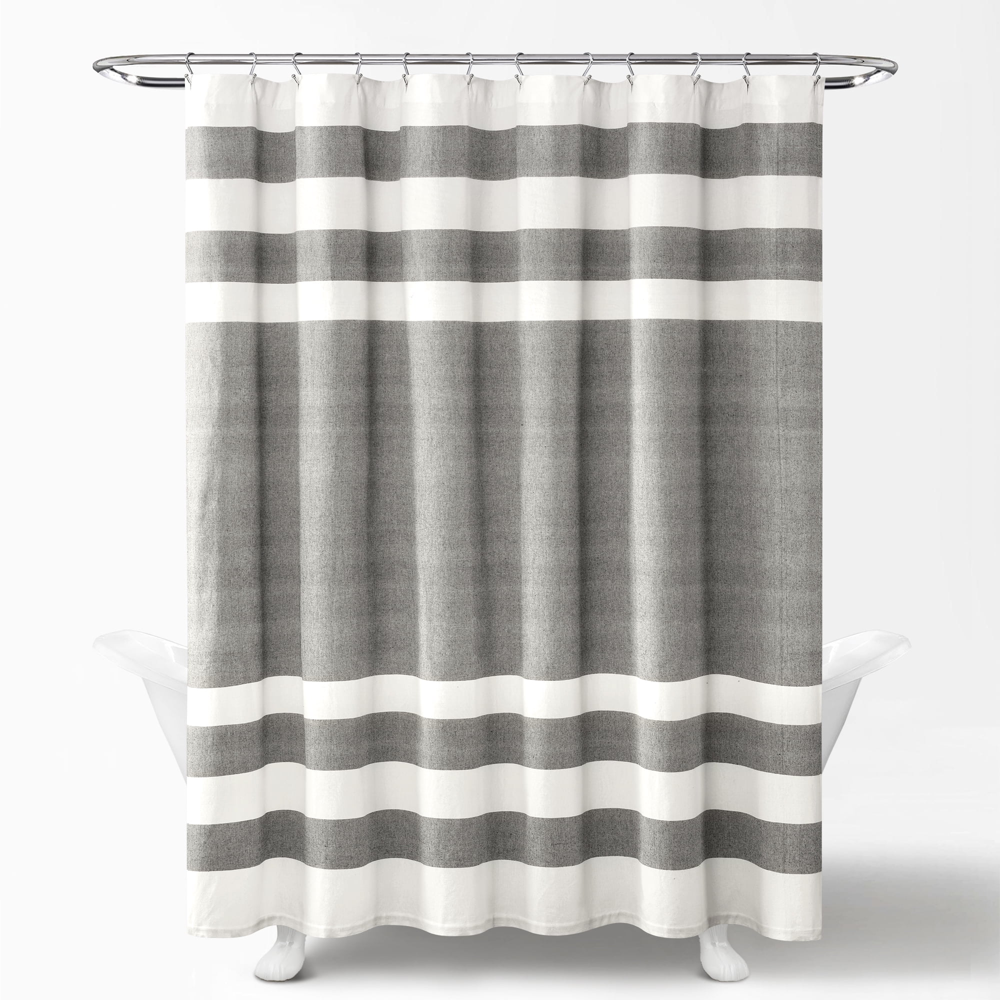 Lush Decor Cape Cod Stripe Yarn Dyed Cotton Shower Curtain Lush Decor Cape Cod Stripe Yarn Dyed Cotton Shower Curtain