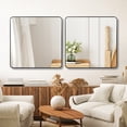 thumbnail image 3 of Dtwnek 30 in x 30 in Black Metal Frame Square Wall Mirror for Bathroom, Living Room, 3 of 8