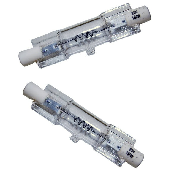 HQRP 2-Pack R7s Base Light Bulb 150W 25V Dental Halogen Lamp for RPI PCL606