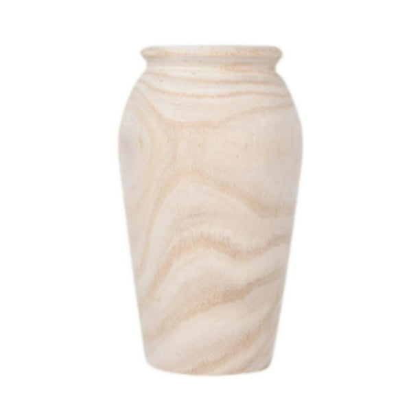 Jarrón de madera para decoración de mesa, decorativo para centros de mesa, ligero. Tamaño S