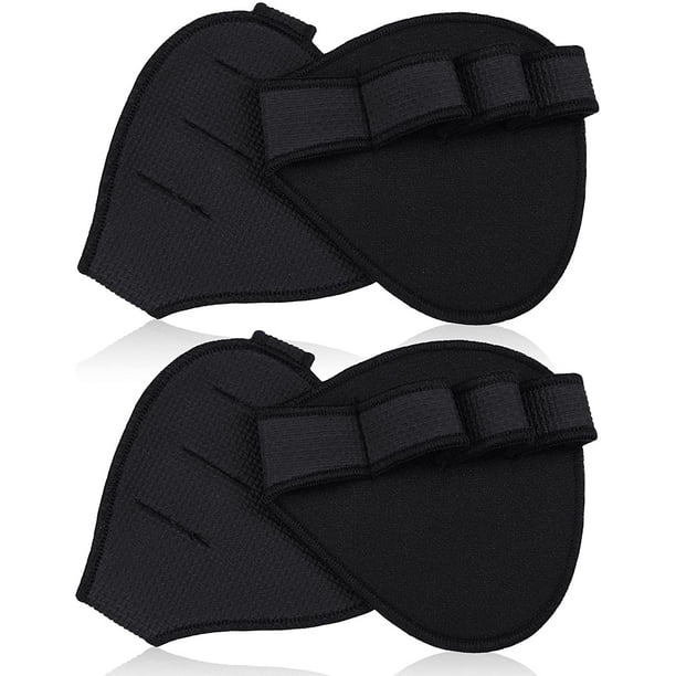 2 Pairs Neoprene Weight Lifting Grips Weight Lifting Grip Pads Pull up Grip  Pads Neoprene Hand Grip Sports Workout Gloves with 4 Fingers for Women