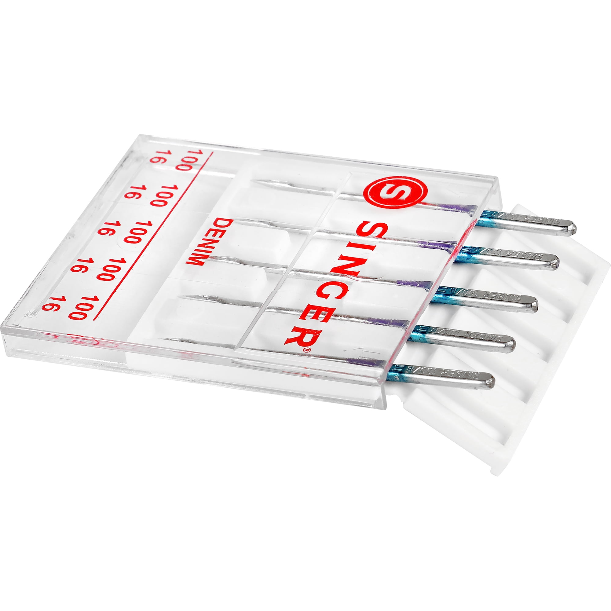 (2 pack) SINGER Size 100/16 Denim Steel Sewing Machine Needles (5 Pack)