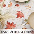 thumbnail image 3 of Fall Tablecloth Rectangle, Thanksgiving Table Cloth Autumn Harvest Vintage Maple Leaf Farmhouse Table Cover for Party Picnic Dinner Decor (60 x 84 Inch), 3 of 6