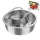 thumbnail image 1 of SGACAI Rejilla para vaporera de 3 compartimentos Rejilla para vaporera de acero inoxidable Kitchen Co, 1 of 1