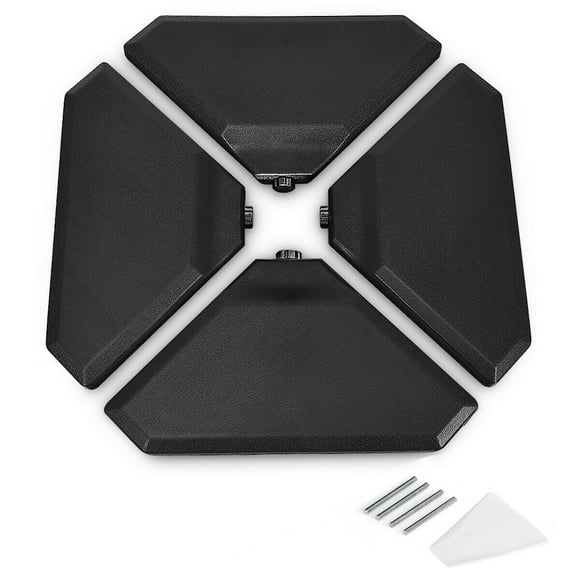 Gymax 4PCS Patio Cantilever Offset Umbrella Base Sand/Water Filled
