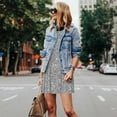 thumbnail image 5 of Horeoi GlitterSilver Print Women's Sleeveless Dress Cotton-like Flared Hem Deep Side Pockets Above-Knee, 5 of 6
