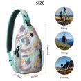 thumbnail image 4 of Seashells and Fish Print Trendy Sling Backpack for Outdoor Enthusiasts with Multi-Functional Design Lightweight and Durable for Travel Photography and Shopping, 4 of 6