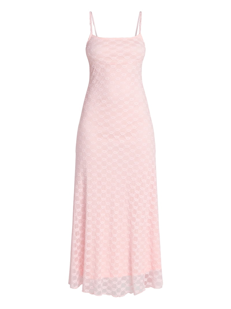 No Boundaries Lace Cami Maxi Dress, Women's Xxs-xxl, Pink